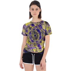 Fractal Glowing Kaleidoscope Open Back Sport Tee by Ravend