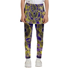 Fractal Glowing Kaleidoscope Kids  Skirted Pants by Ravend