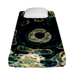 Fractal Glowing Kaleidoscope Wallpaper Art Design Fitted Sheet (single Size)