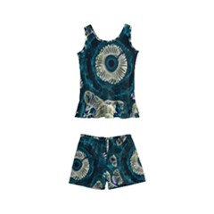 Fractal Glowing Kaleidoscope Wallpaper Art Design Kids  Boyleg Swimsuit