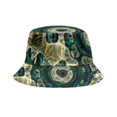 Fractal Glowing Kaleidoscope Wallpaper Art Design Bucket Hat by Ravend