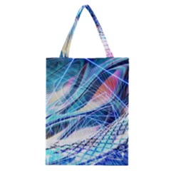 Background Neon Geometric Cubes Colorful Lights Classic Tote Bag