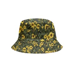 Sunflowers Yellow Flowers Flowers Digital Drawing Bucket Hat (kids)