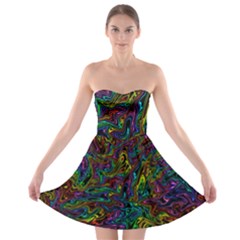 Melting Colours Strapless Bra Top Dress by DimensionalClothing