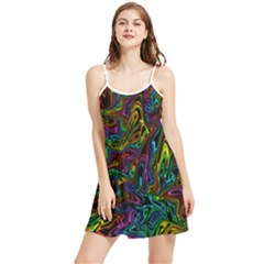 Melting Colours Summer Frill Dress by DimensionalClothing