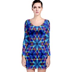 Geometric Long Sleeve Bodycon Dress by DimensionalClothing