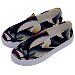 Model Of Picasso Kids  Canvas Slip Ons by Sparkle