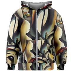 Model Of Picasso Kids  Zipper Hoodie Without Drawstring by Sparkle