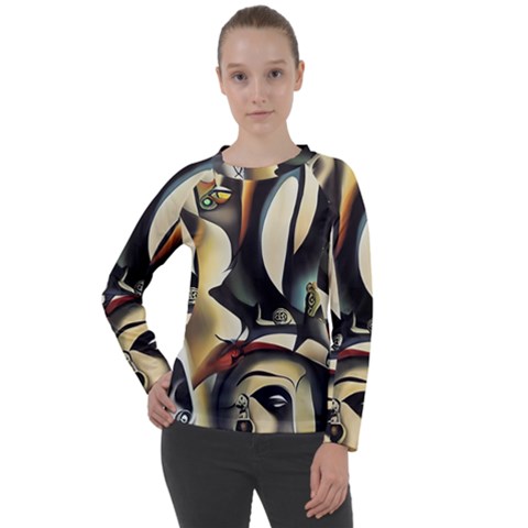 Model Of Picasso Women s Long Sleeve Raglan Tee by Sparkle