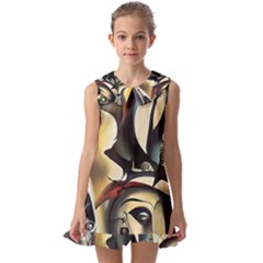 Model Of Picasso Kids  Pilgrim Collar Ruffle Hem Dress by Sparkle