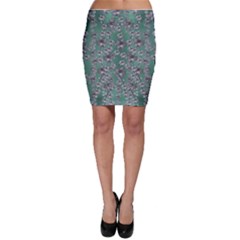 Forest Of Silver Pagoda Vines Bodycon Skirt by pepitasart