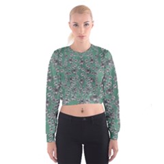 Forest Of Silver Pagoda Vines Cropped Sweatshirt by pepitasart