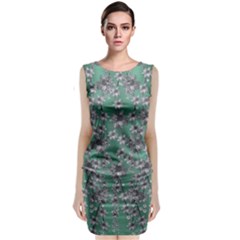 Forest Of Silver Pagoda Vines Classic Sleeveless Midi Dress by pepitasart