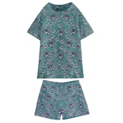 Forest Of Silver Pagoda Vines Kids  Swim Tee And Shorts Set by pepitasart