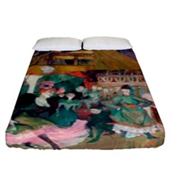 Moulin Rouge One Fitted Sheet (queen Size) by witchwardrobe