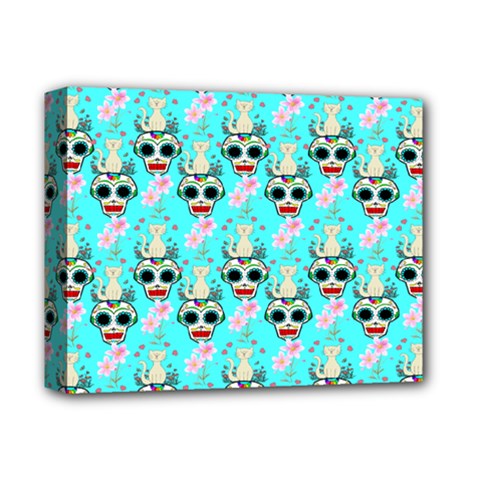 Skullart Deluxe Canvas 14  X 11  (stretched) by Sparkle