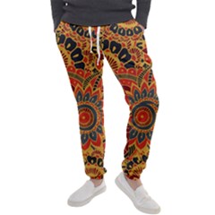 Bright Seamless Pattern-with-paisley-mehndi-elements-hand-drawn-wallpaper-with-floral-traditional-in Men s Jogger Sweatpants