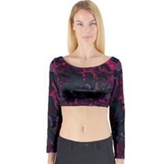 Granite Glitch Long Sleeve Crop Top by MRNStudios