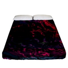 Granite Glitch Fitted Sheet (california King Size) by MRNStudios
