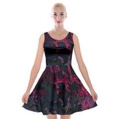 Granite Glitch Velvet Skater Dress by MRNStudios