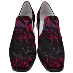 Granite Glitch Women Slip On Heel Loafers by MRNStudios