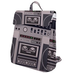 Cassette Recorder 80s Music Stereo Flap Top Backpack by Pakemis