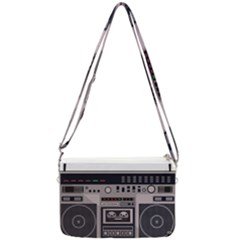 Cassette Recorder 80s Music Stereo Double Gusset Crossbody Bag by Pakemis