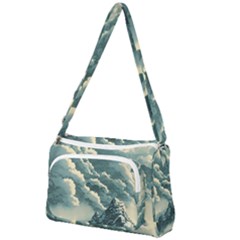 Mountains Alps Nature Clouds Sky Fresh Air Art Front Pocket Crossbody Bag by Pakemis