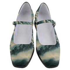 Mountains Alps Nature Clouds Sky Fresh Air Art Women s Mary Jane Shoes by Pakemis
