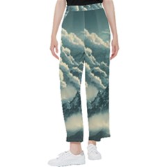 Mountains Alps Nature Clouds Sky Fresh Air Art Women s Pants  by Pakemis