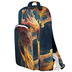 Flame Deep Sea Underwater Creature Wild Double Compartment Backpack by Pakemis