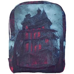 Haunted House Halloween Cemetery Moonlight Full Print Backpack by Pakemis