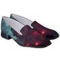 Haunted House Halloween Cemetery Moonlight Women s Classic Loafer Heels View3