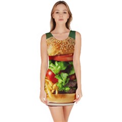 Hamburger Cheeseburger Burger 3d Render Snack Bodycon Dress