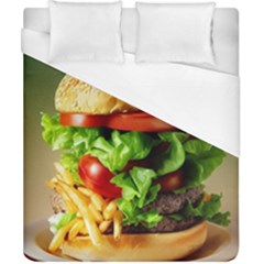 Hamburger Cheeseburger Burger 3d Render Snack Duvet Cover (california King Size) by Pakemis