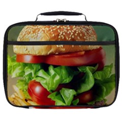 Hamburger Cheeseburger Burger 3d Render Snack Full Print Lunch Bag by Pakemis
