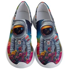 Astronaut Universe Planting Flowers Cosmos Galaxy Women s Lightweight Slip Ons by Pakemis