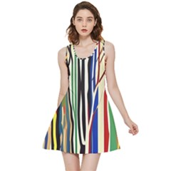 Abstract Trees Colorful Artwork Woods Inside Out Reversible Sleeveless Dress