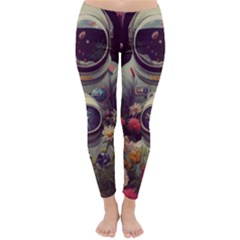 Astronaut Universe Planting Flowers Cosmos Art Classic Winter Leggings