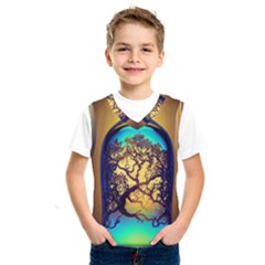 Flask Bottle Tree In A Bottle Perfume Design Kids  Basketball Tank Top by Pakemis