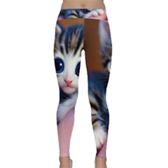 Cute Kitten Kitten Animal Wildlife 3d Classic Yoga Leggings