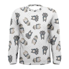 Cute Seamless Pattern With Koala Panda Bear Men s Long Sleeve Tee by Pakemis