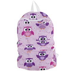 Seamless Cute Colourfull Owl Kids Pattern Foldable Lightweight Backpack