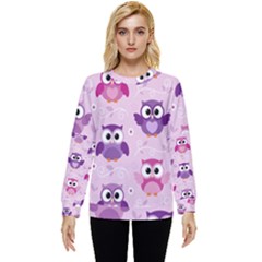 Seamless Cute Colourfull Owl Kids Pattern Hidden Pocket Sweatshirt by Pakemis