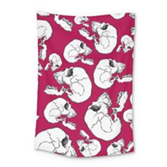 Terrible Frightening Seamless Pattern With Skull Small Tapestry by Pakemis