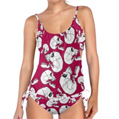 Terrible Frightening Seamless Pattern With Skull Tankini Set by Pakemis