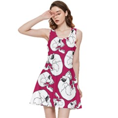 Terrible Frightening Seamless Pattern With Skull Inside Out Racerback Dress by Pakemis