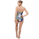 Rays Smoke Pop Art Style Vector Illustration High Neck One Piece Swimsuit View2