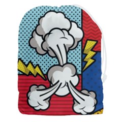 Rays Smoke Pop Art Style Vector Illustration Drawstring Pouch (3xl) by Pakemis