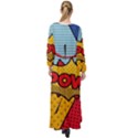 Pow Word Pop Art Style Expression Vector Maxi Chiffon Beach Wrap View2